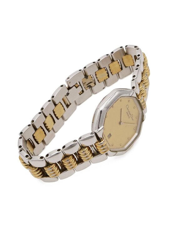 Dior Octagon Gold Dial SS Quartz Watch 48 main image 4